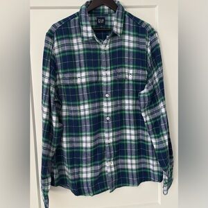 Gap Men's Lightweight Plaid Shirt, Size L